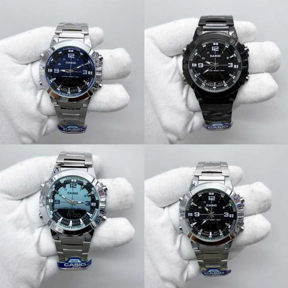 CASIO ANALOGUE DIGITAL MENS STAINLESS STEEL