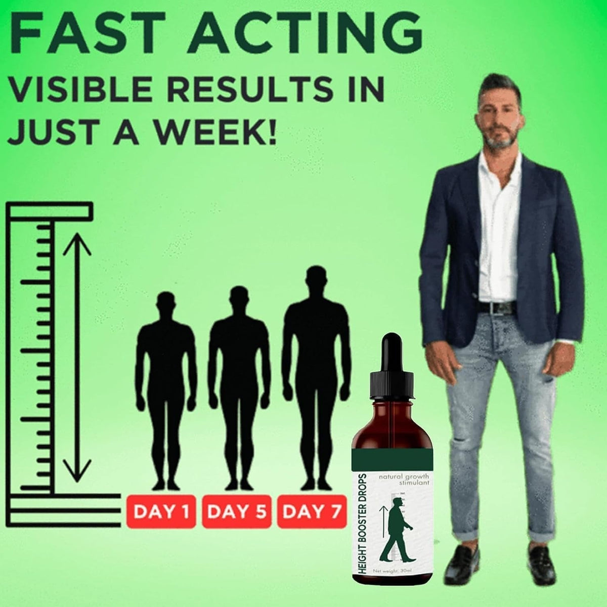 Medicare Height Booster Drops,height Plant Extract High Oil for Adolescent Bone Growth